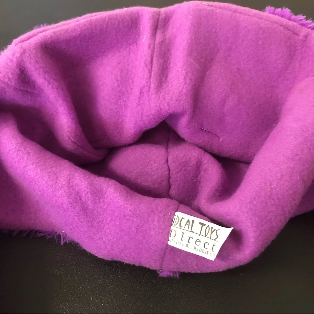 Googly Eyes Ideal Toys Purple Beanie Kids Animal Plush Hat